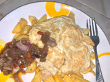 Irish with onion sauce