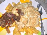 Irish with onion sauce