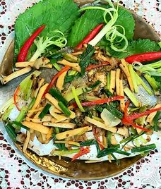 gà hấp dầu hào