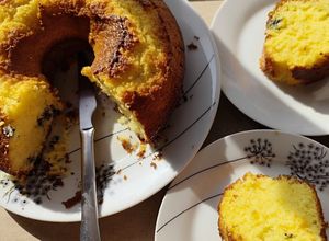 Foto de Bolo de Laranja com Mirtilos