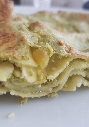 Une photo de Lasagne à la brousse et au pesto