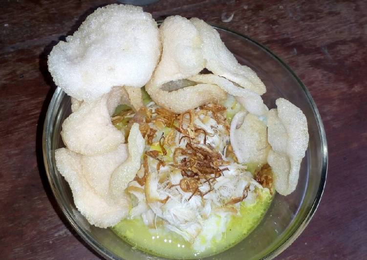 Resep @MANTAP Bubur Ayam Kuah Kuning masakan sehari hari