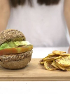 Una foto de Hamburguesa vegana