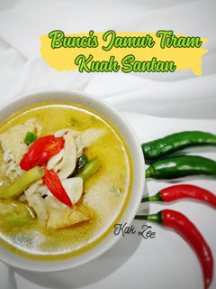 Foto resep Buncis Jamur Tiram Kuah Santan