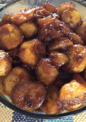 Una foto de Dulce de plátano topocho