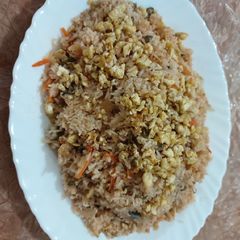 A picture of Egg fried rice.