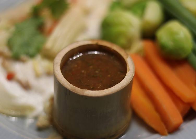 Steps to Make Homemade Fermented Soybean and chilli dipping sauce ซอสเต้าเจี้ยว 🌶