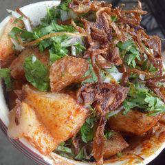 A picture of Potato spicy chaat.