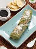 Bánh matcha cuộn chuối dừa(công thức nhà hàng)