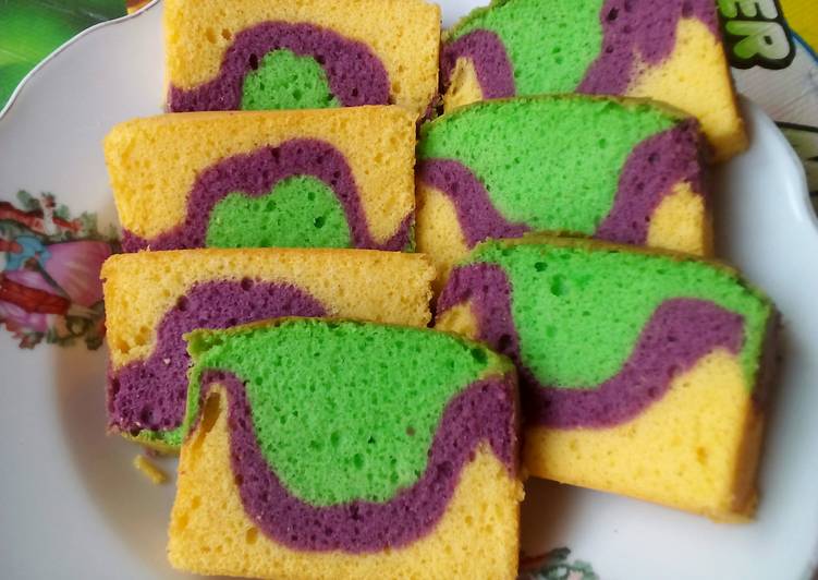 Cara Gampang Membuat Bolu 3 warna yang Sempurna