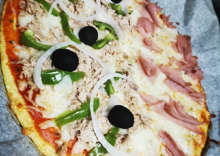 Pizza de Coliflor keto gluten free