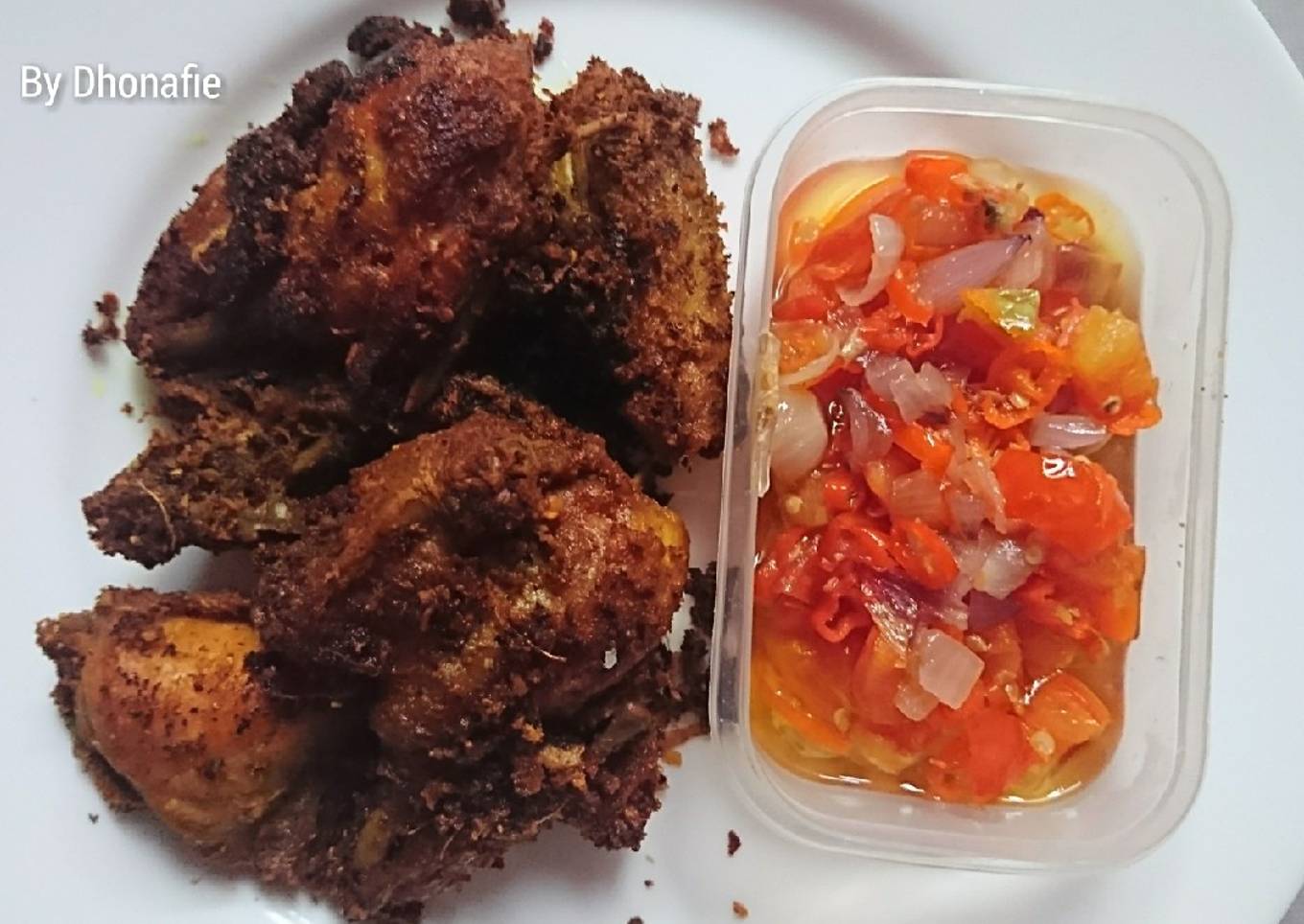 Resep Ayam Ungkep Goreng dan Sambel Iris Goreng