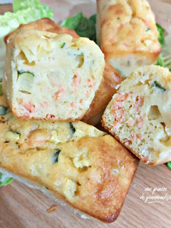 Une photo de Cake saumon courgette parmesan