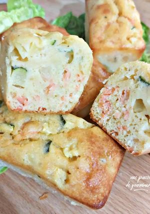 Une photo de Cake saumon courgette parmesan