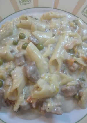 Zöldborsós penne tészta (gluténmentesen) recept fotója