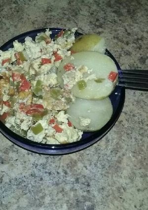 Una foto de Huevos pintos