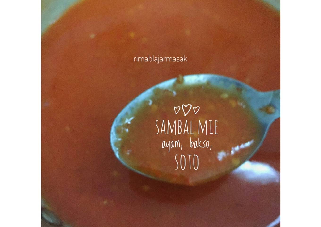 #30 Sambal Mie ayam, bakso dan soto