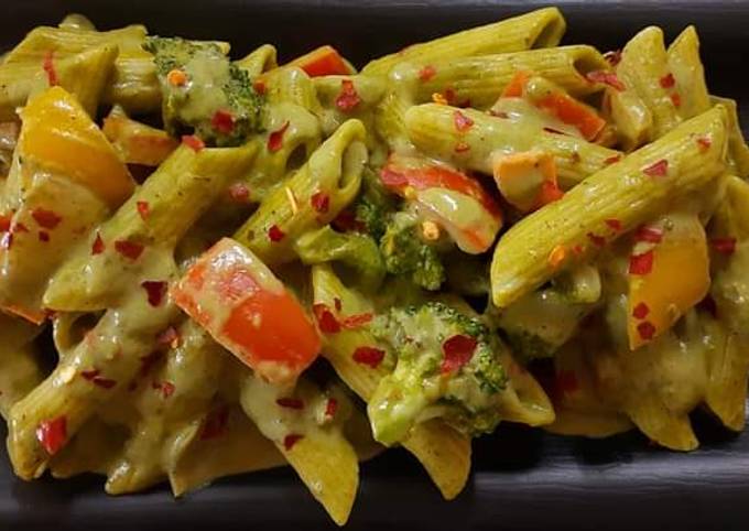 Diet Green Pasta Recipe by Divya Agrawal - Cookpad