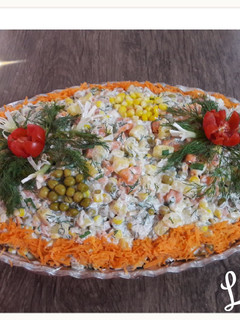 عکسی از دستور سالاد روسی