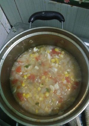 Foto resep MpAsi 10 bulan (sup jagung labu Siam)