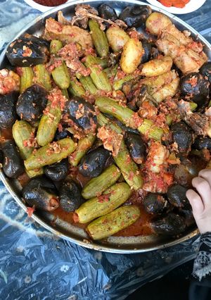 صورة لوصفة محاشي كوسا وباتجان وملفوف عل الحطب تحفة