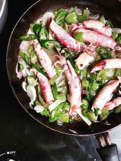 Foto resep Cumi asin cabai hijau