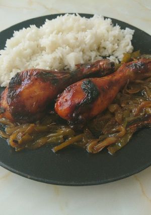 Una foto de Muslitos de pollo teriyaki