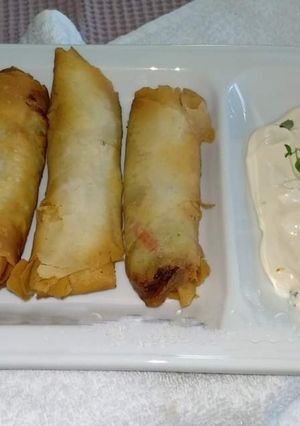 Foto de Rolinho de Massa Filo com Legumes