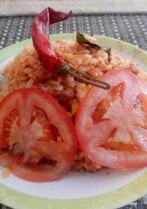 A picture of Spicy tomato rice.