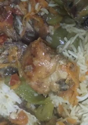صورة لوصفة ارز بالدجاج المقلي
