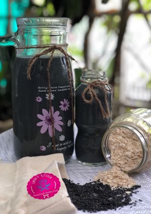 Hình của món Sữa yến mạch, vừng đen.