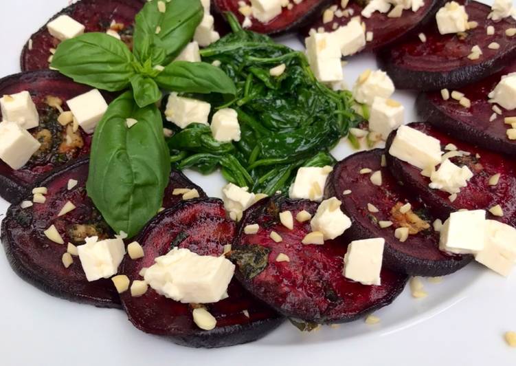 Rote Bete-Spinat-Feta Kreation