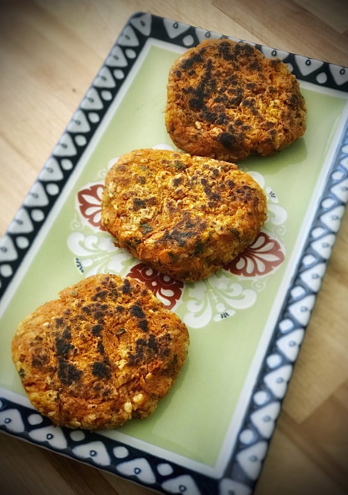 Una foto de Hamburguesas de calabaza y avena