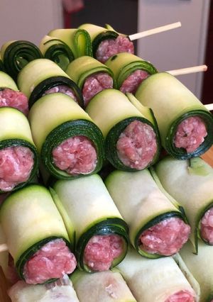 Hình của món [Grill idea] Bí ngòi cuộn thịt.