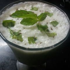 A picture of Mint coriander masala lassi.