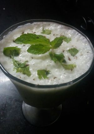 A picture of Mint coriander masala lassi.