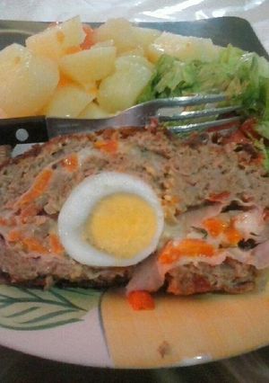 Una foto de Pan de carne relleno muy tierno!!!🙆
