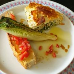 A picture of Spinach feta filo pie.