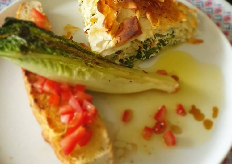 Recipe of Perfect Spinach feta filo pie