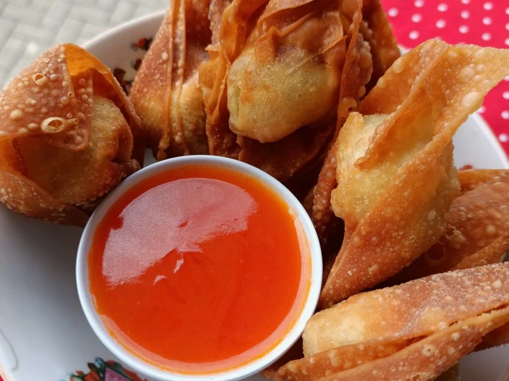 Cara Gampang Membuat Resep  Pangsit Goreng Cocol yang Enak Banget, Menggugah Selera