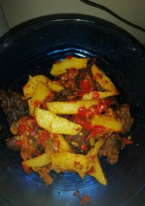 Foto resep Dendeng sapi kentang balado