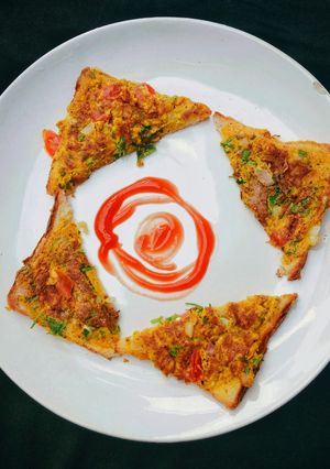 अंडा ब्रेड ओपन सैंडविच (anda bread open sandwich recipe in Hindi) रेसिपी मुख्य फोटो