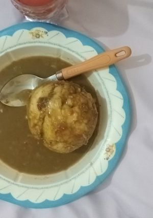 A picture of Traditional boabab soup/Miyar kuka.
