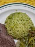 Arroz al perejil con calabacitas