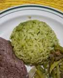 Arroz al perejil con calabacitas