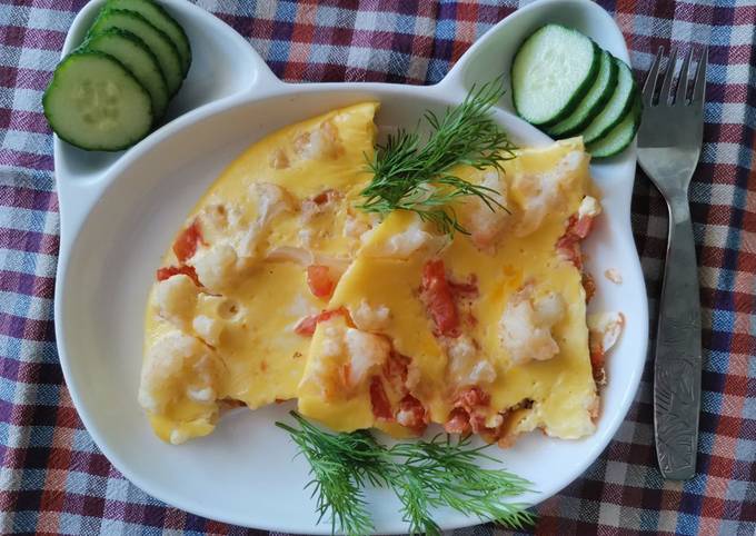 Детский омлет с цветной капустой