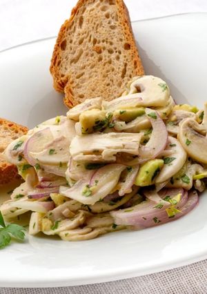 Una foto de Ceviche de Champiñones