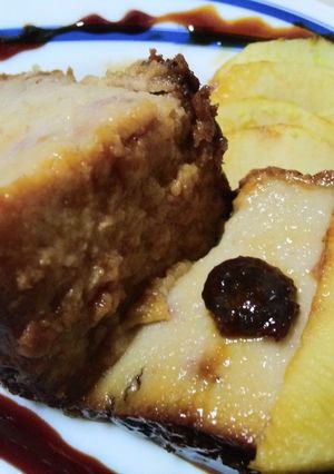 Una foto de Budín de pan, fruta, especias y frutos secos!!