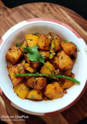 A picture of Jeera Aloo (no boiled).