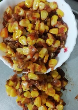 A picture of Spicy Sweet corn chat🌽.